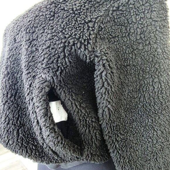 Lululemon Women's Black Textured Fleece 1/2 Zip Teddy Pullover Hoodie Size 6 - Picture 4 of 9